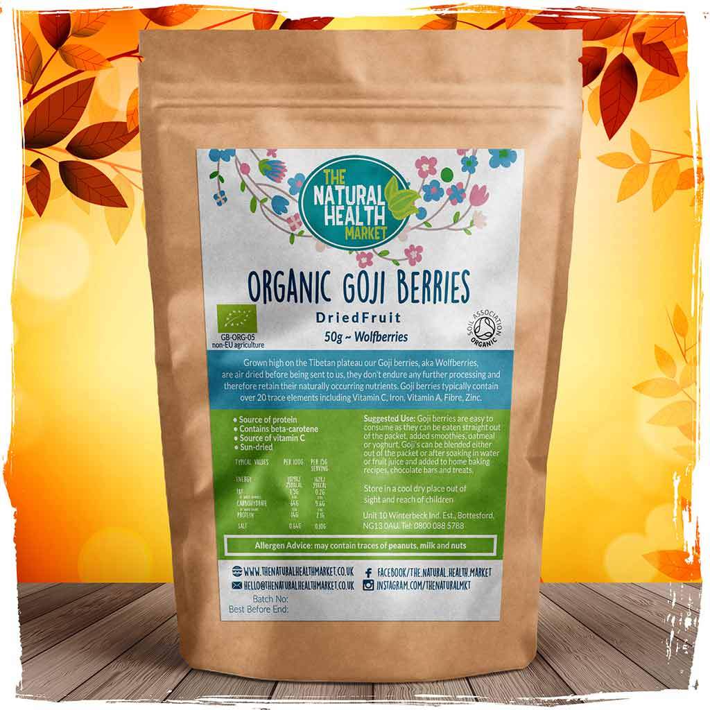 Organic Goji Berries 50g By The Natural Health Market