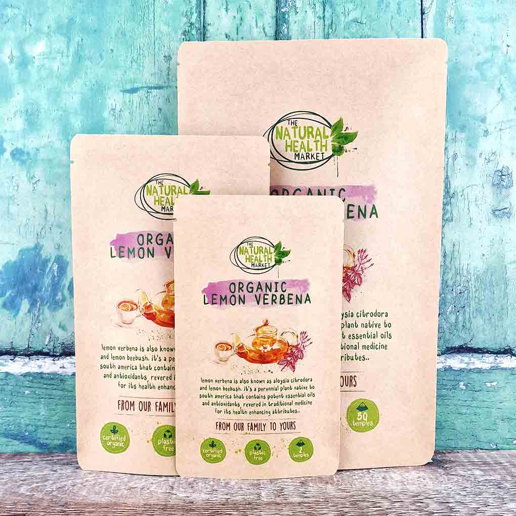 Organic Lemon Verbena Tea Bags  - The Natural Health Market