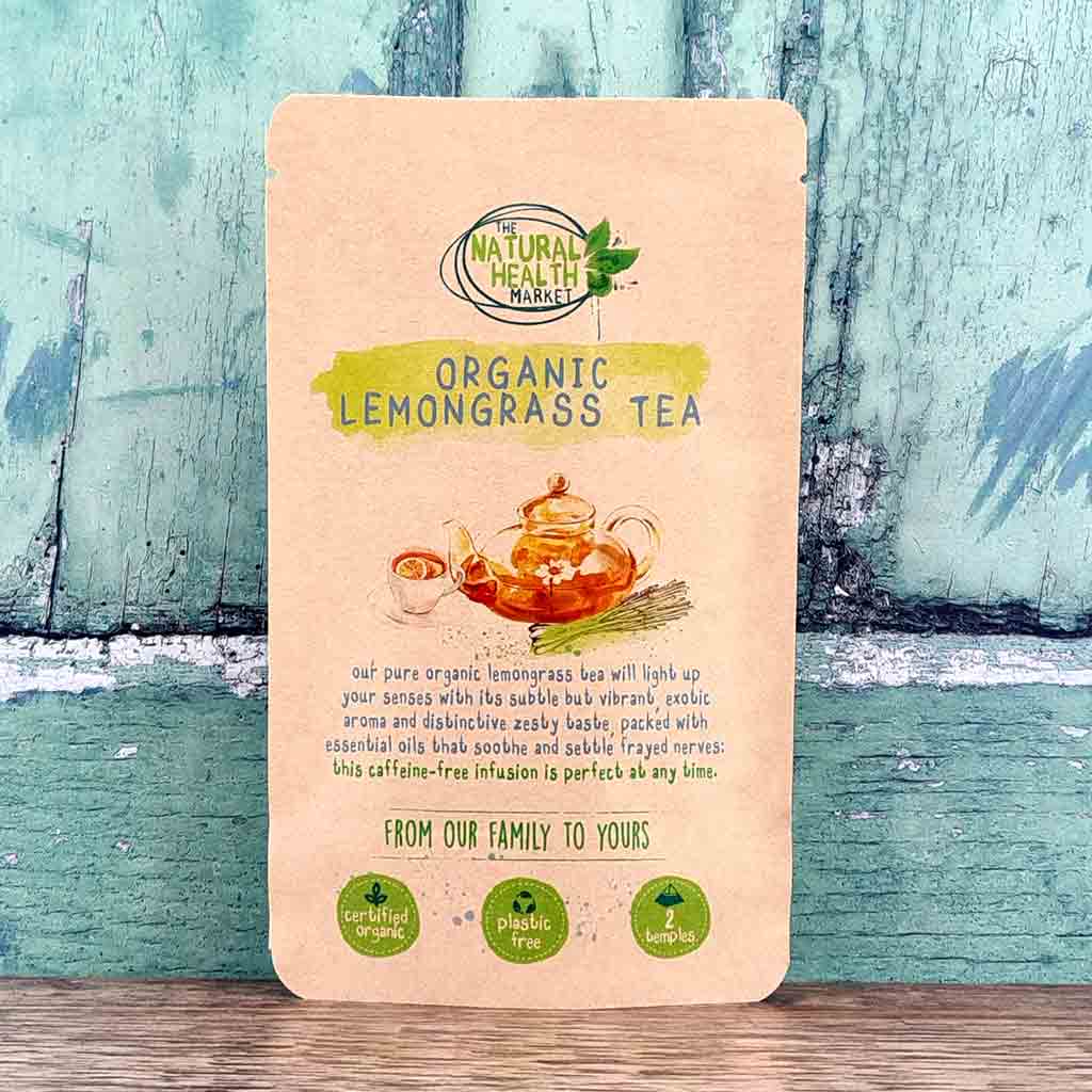 Organic lemongrass tea bags, 2 bag pack by the natural health market