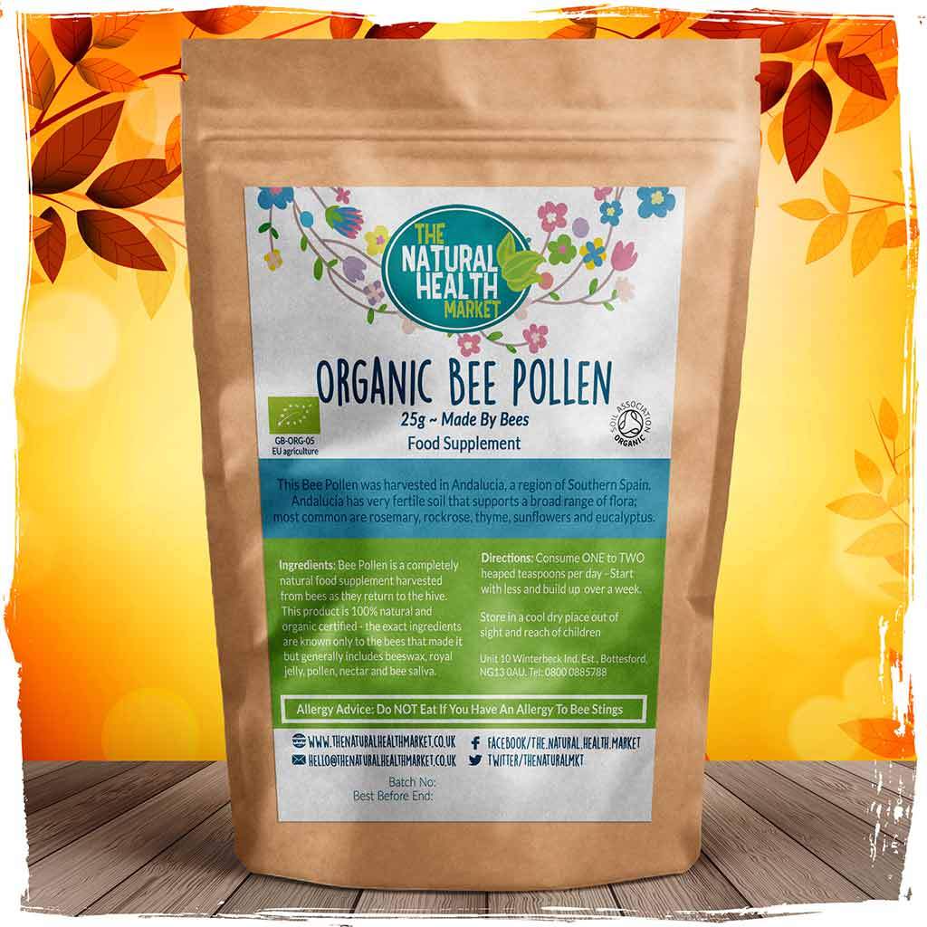 Organic Bee Pollen - Spanish Origin 25g - The Natural Health Market