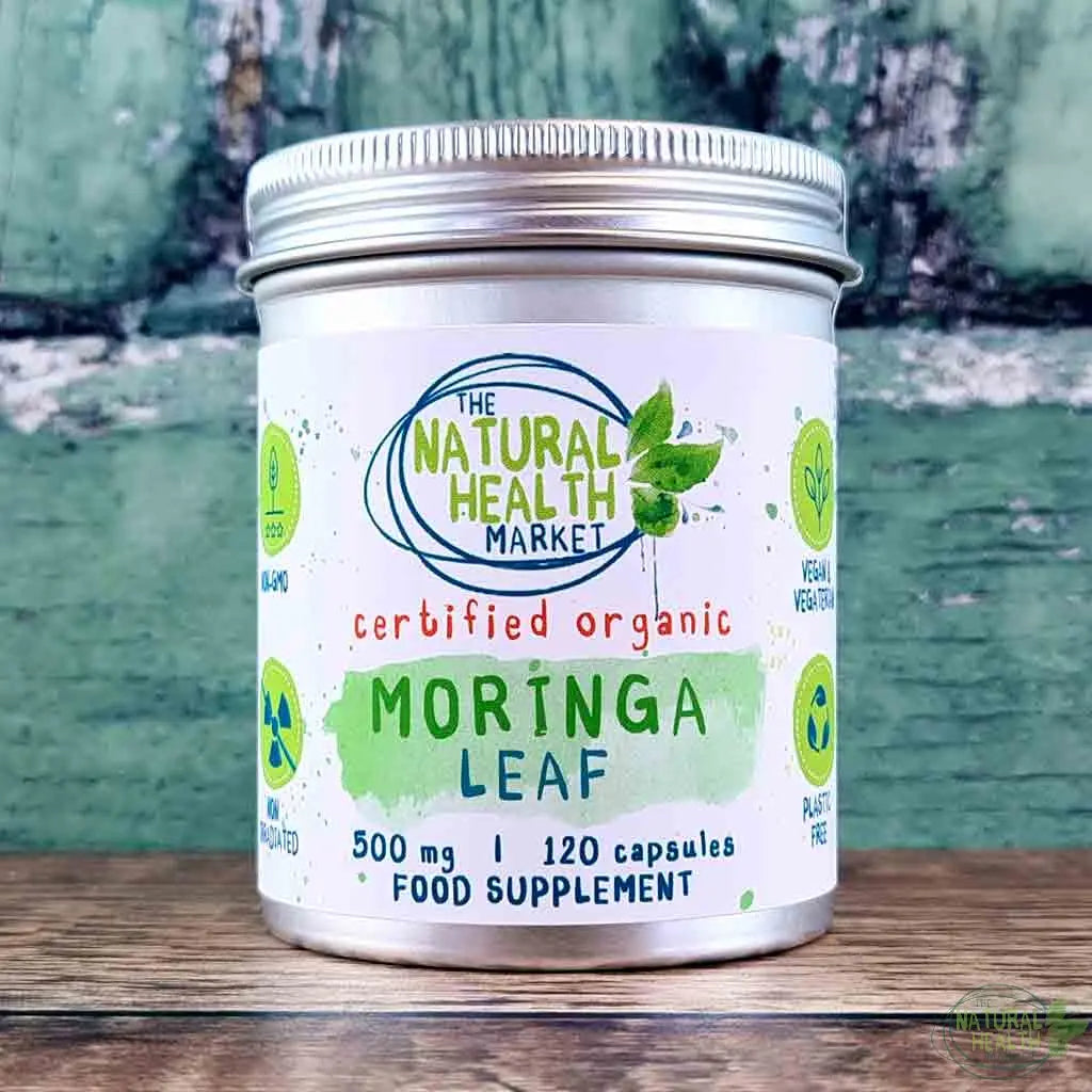 Organic Moringa Capsules 500mg - Plastic Free by The Natural Health Market