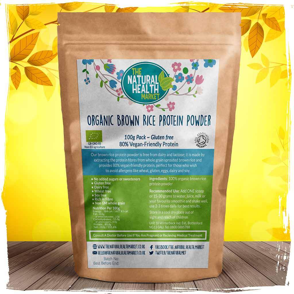 Organic Brown Rice Protein 100g By The Natural Health Market