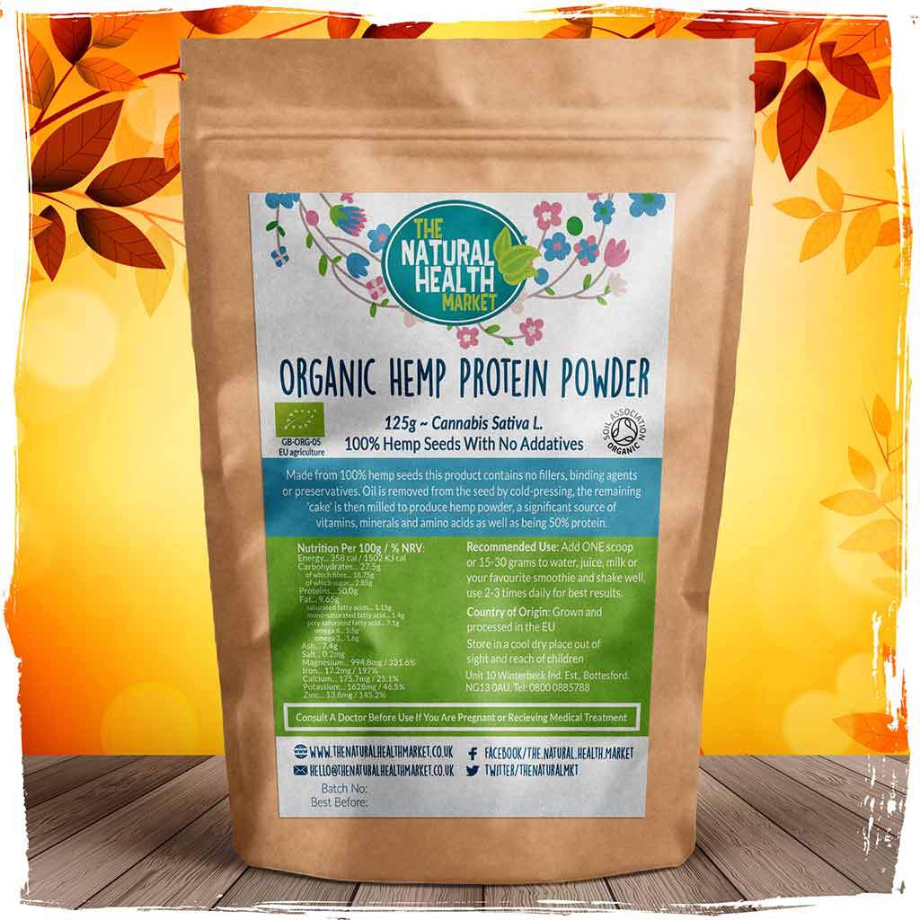 Organic Hemp Protein Powder Grown and Processed In The EU.
