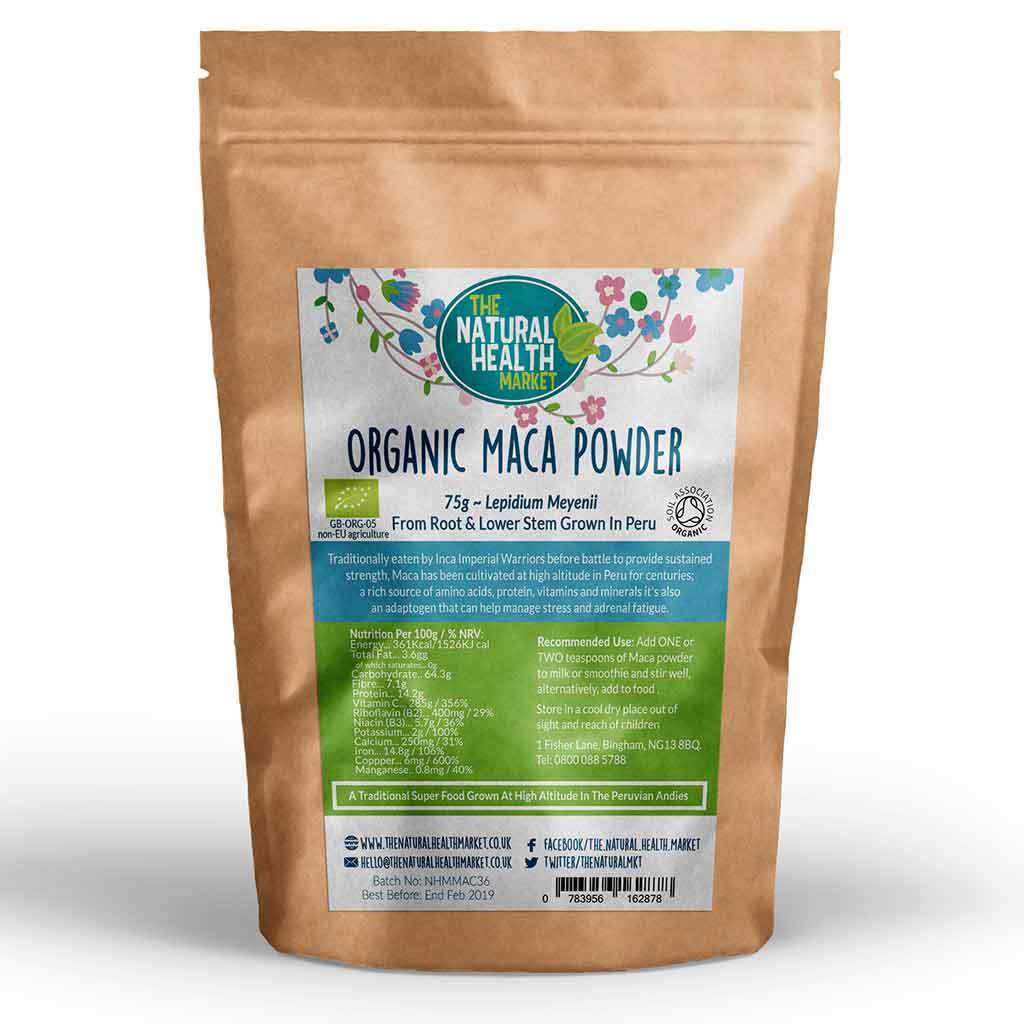 Organic Maca Root Powder 75g By The Natural Health Market