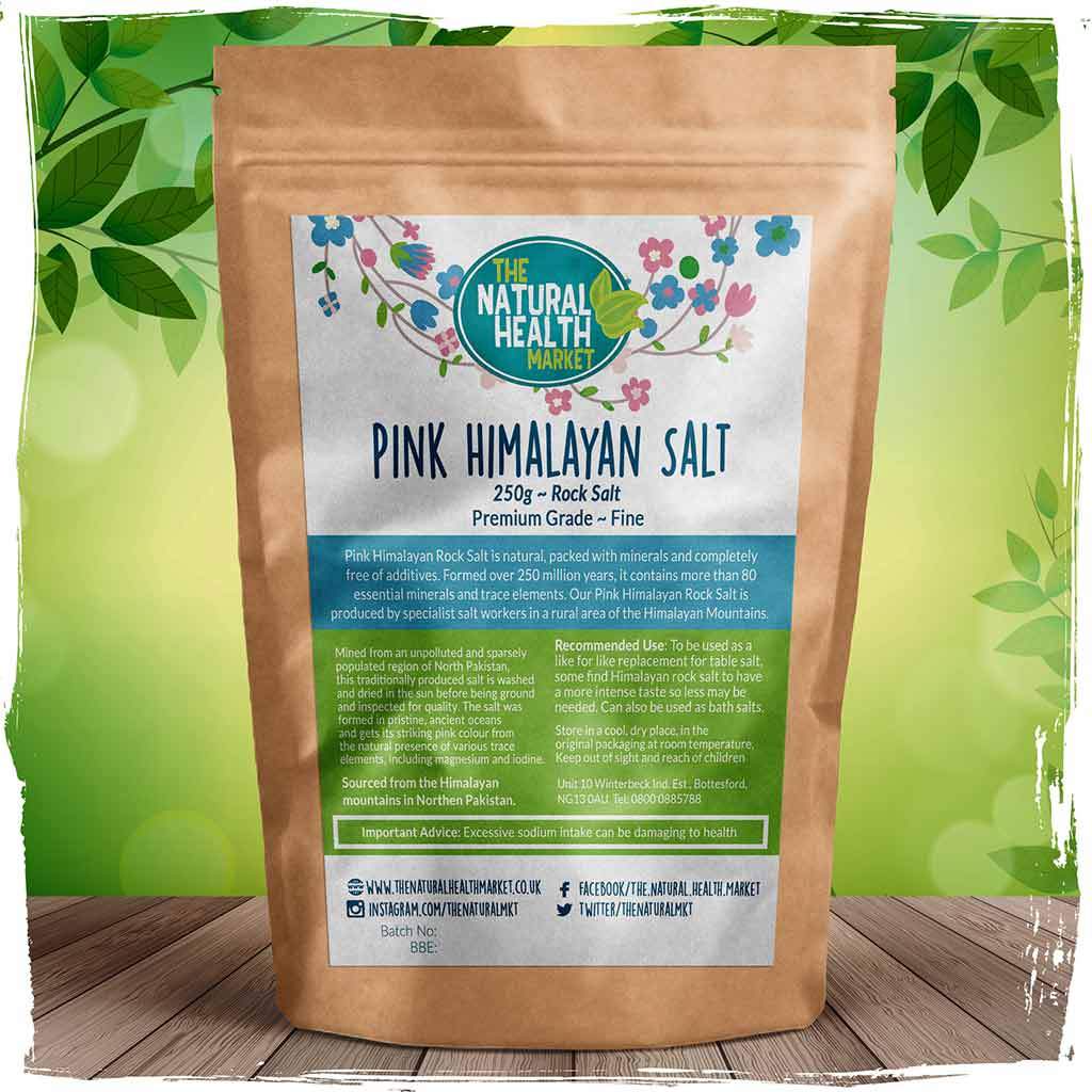 Himalayan Pink Rock Salt 250g Fine Grain by The Natural Health Market